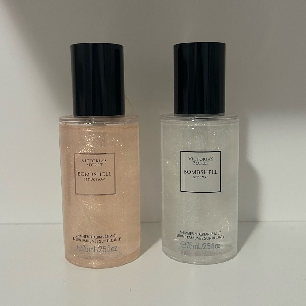 Victoria's Secret Mini Shimmer Fragrance Mist Bombshell Seduction + Intense NEW